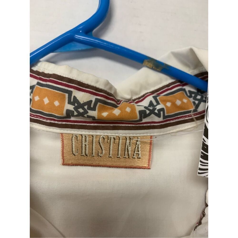 Vintage Native Patterned Button Down Top - image 5